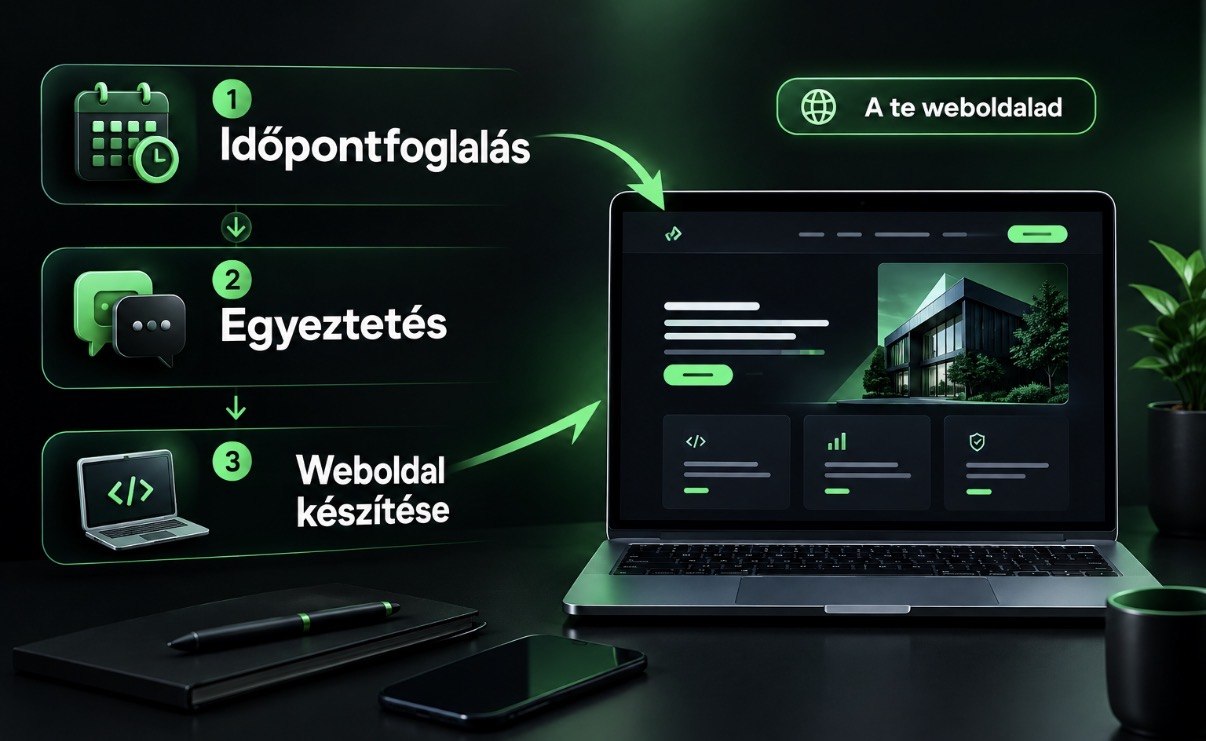 A weboldalkészítés folyamata: időpontfoglalás, egyeztetés, weboldal készítése
